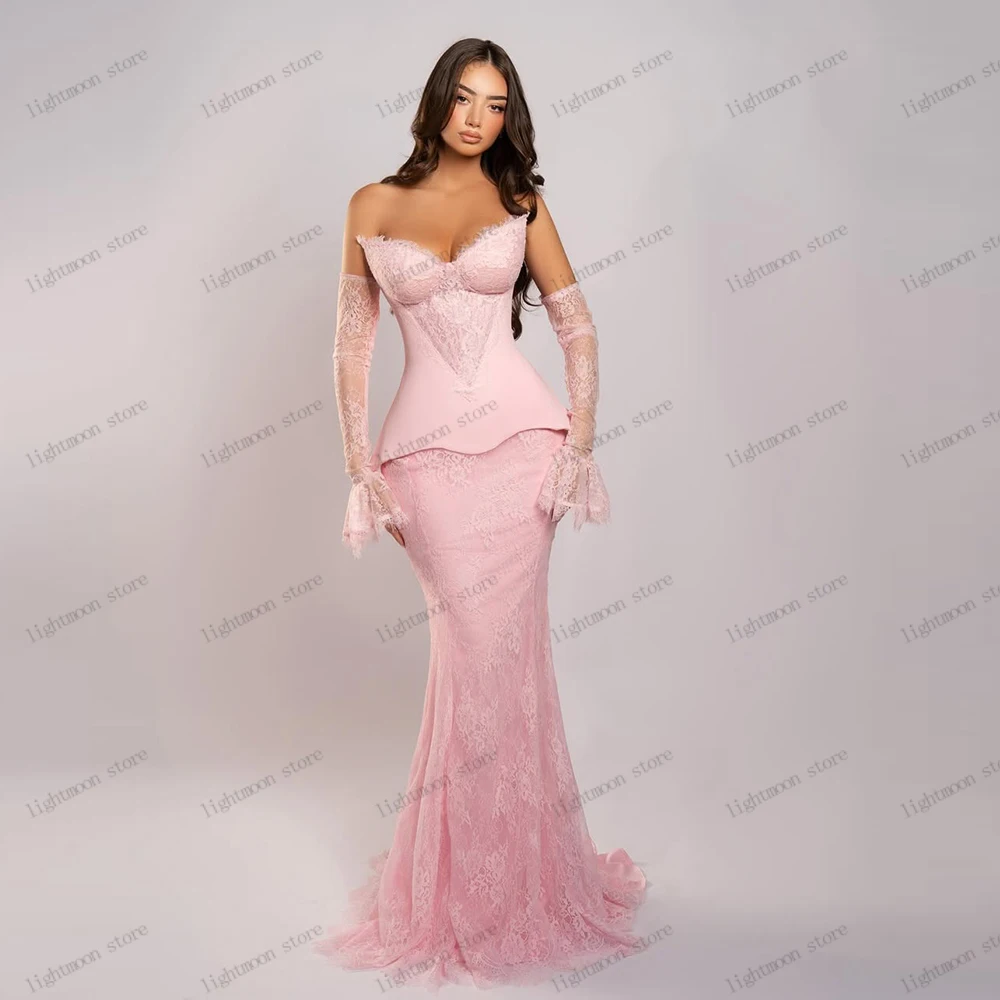 Abiti da sera glamour Squisito abito da ballo Abiti a strati in pizzo Splendido pavimento Lunghezza Backless Abiti da gala Personalizzato 2026