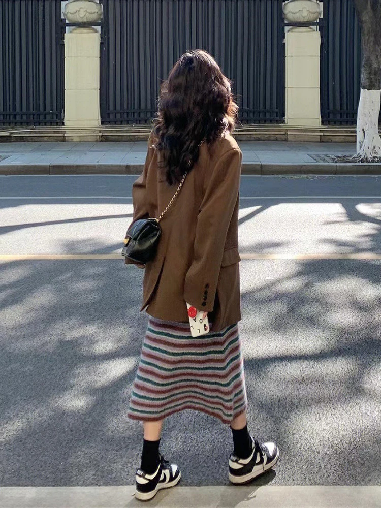 Ele Terno Feminino Primavera Outono 2025 Novo Design Tamanho Pequeno Super Belo Aósforo High-End Sensação Top Quali Polyest...