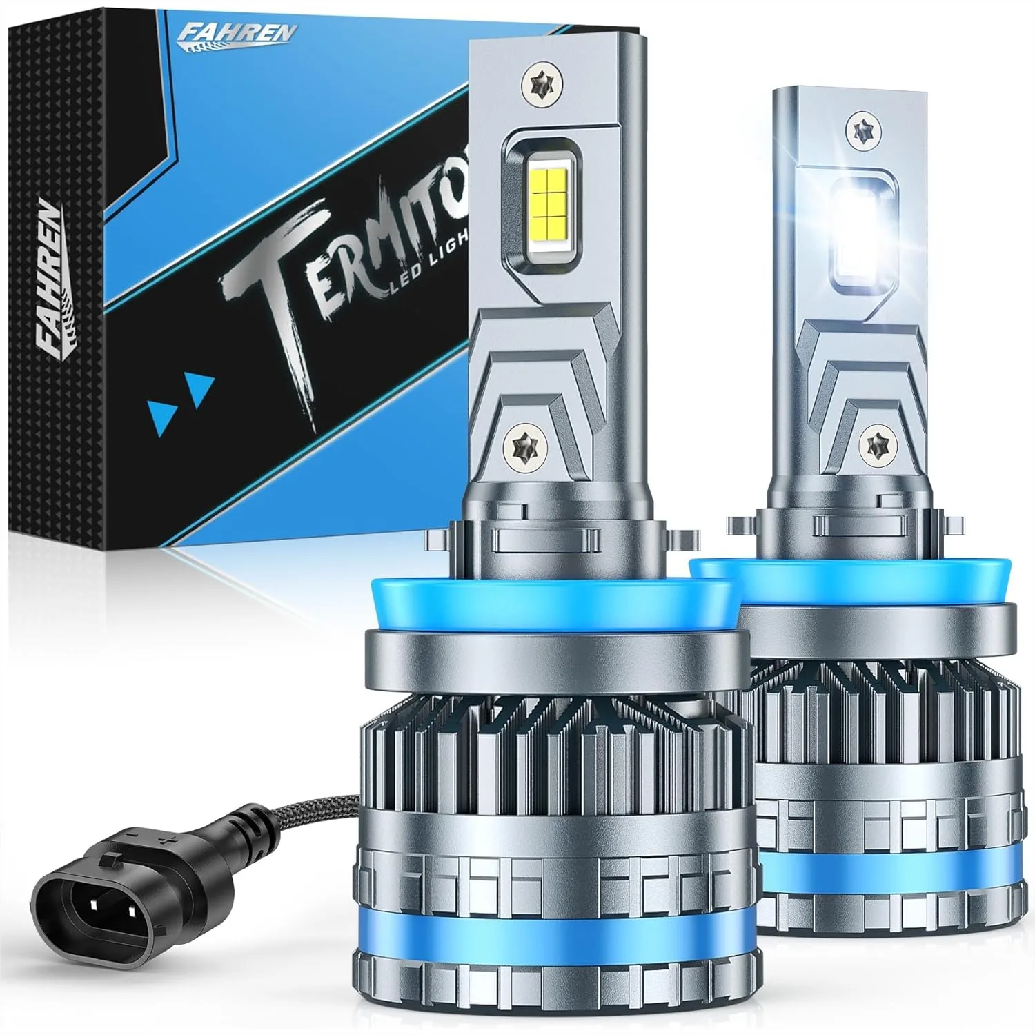 

H11 LED Bulbs 70000LM 6500K, 12X Brighter Fog Lights, Compact Heat Sink, 90000Hrs Lifespan Pack of 2