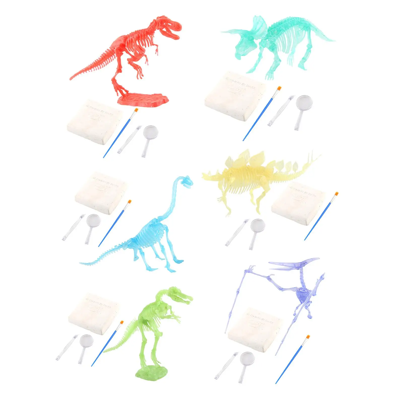 

3 Dinosaur Digging Kit for Paleontology Dino Dinosaur Skeleton Science Educational Toy DIY Puzzles