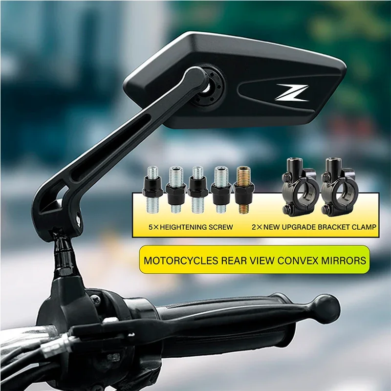 مرآة الرؤية الخلفية الدوارة القابلة للتعديل لـ KAWASAKI Z Z400 Z900 Z800 Z750 Z650 Z300 Z1000SX مرايا الرؤية الخلفية الجانبية للدراجة النارية #2