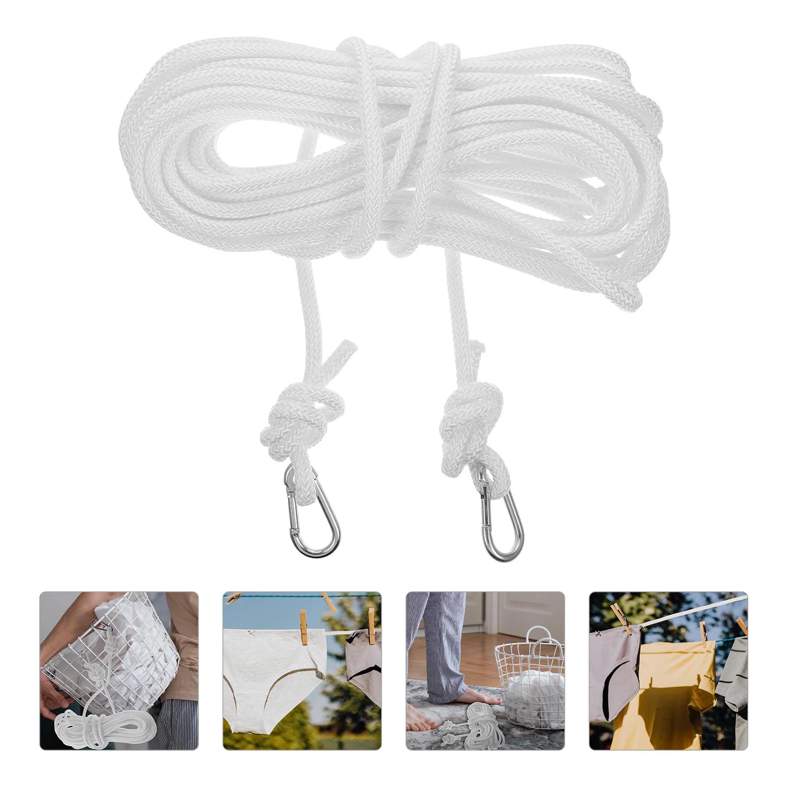 Clothes Drying Rope Braided Lanyard Woven Clothesline Outdoor Bundle Indoor Home Camping