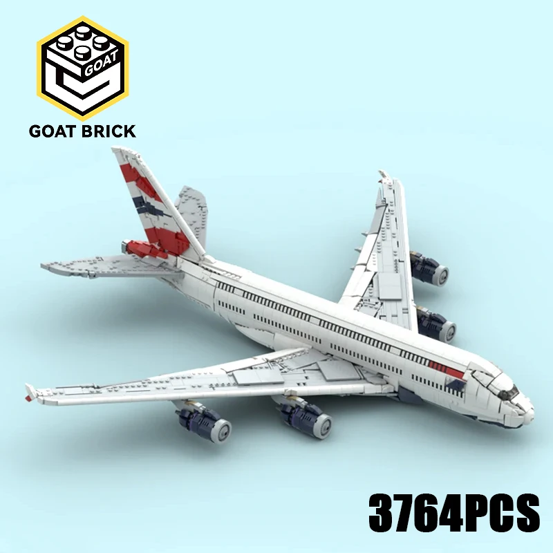 

Jet plane Moc Building Block British Airways Airbus A380 Technology Modular Bricks Model Gifts Christmas Toys DIY Sets Assembly