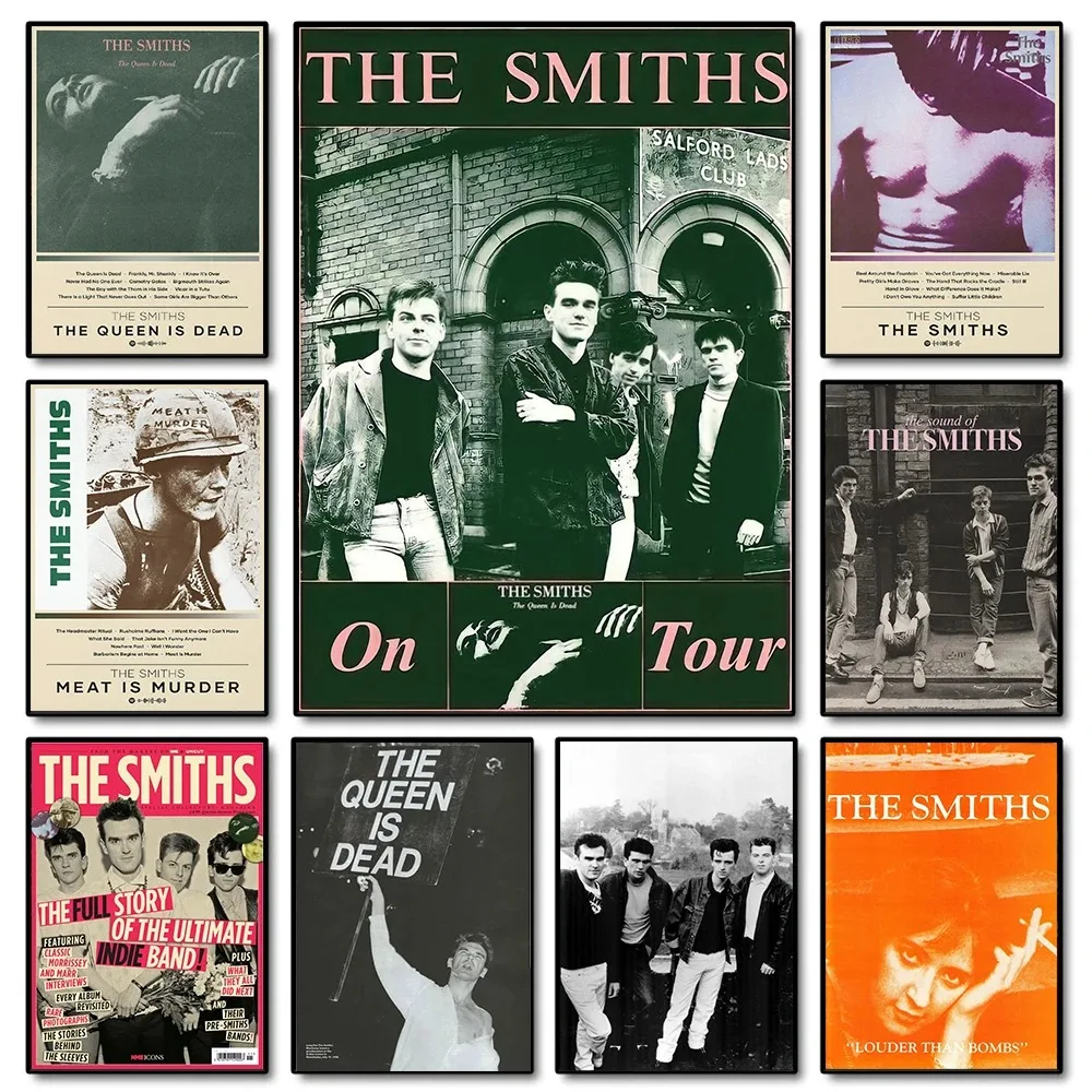 Rock Band The Smiths The Queen Is Dead Retro Hot Music Cover Poster Canvas Painting Wall Art Pictures Home Dorm Decor Gift