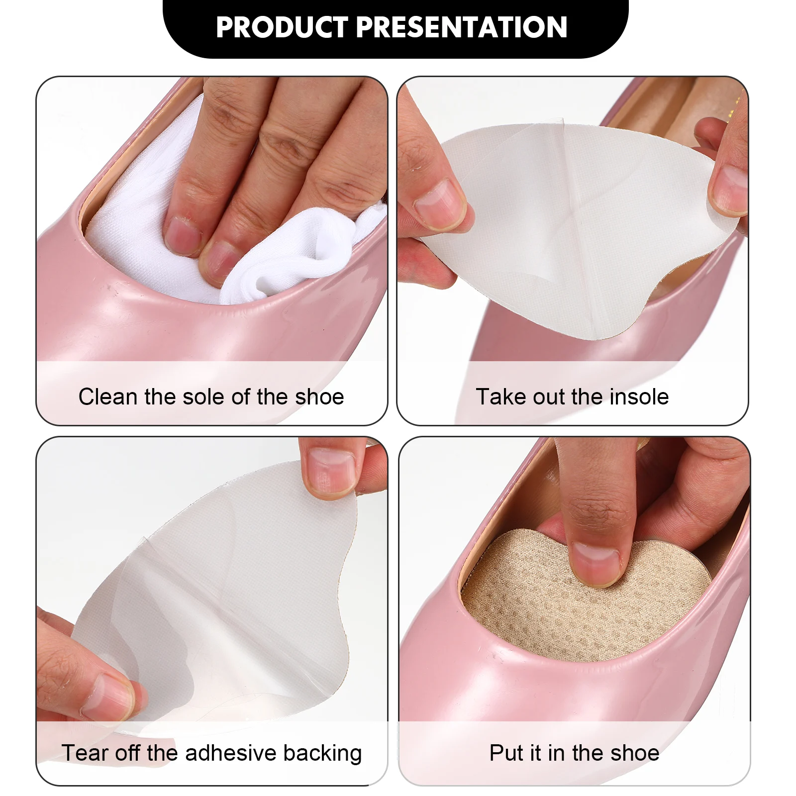 

6 Pairs Shoe Pads Forefoot Women Adhesive Cushion Floor Mat Cushions Insert Women's