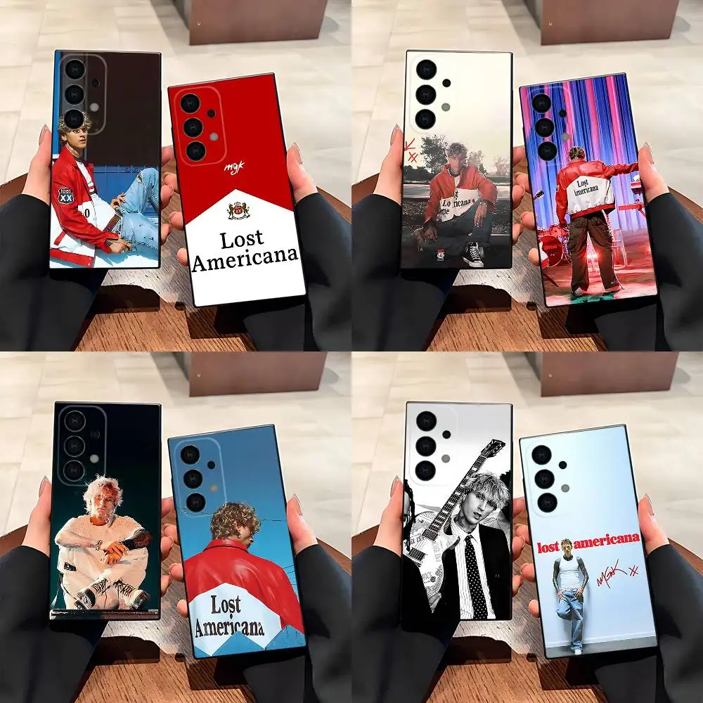 M-MGK LOST AMERICANA Funda de teléfono para Samsung S24 S22 S25 Ultra S9 S20 FE S23 Plus S10 S21 Funda a prueba de golpes