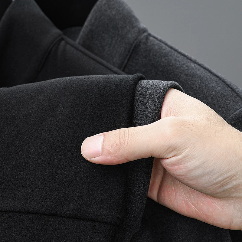 Outono inverno masculino de alta qualidade mangas compridas camiseta veludo velo gola com zíper manter quente com capuz lazer moda roupas masculinas