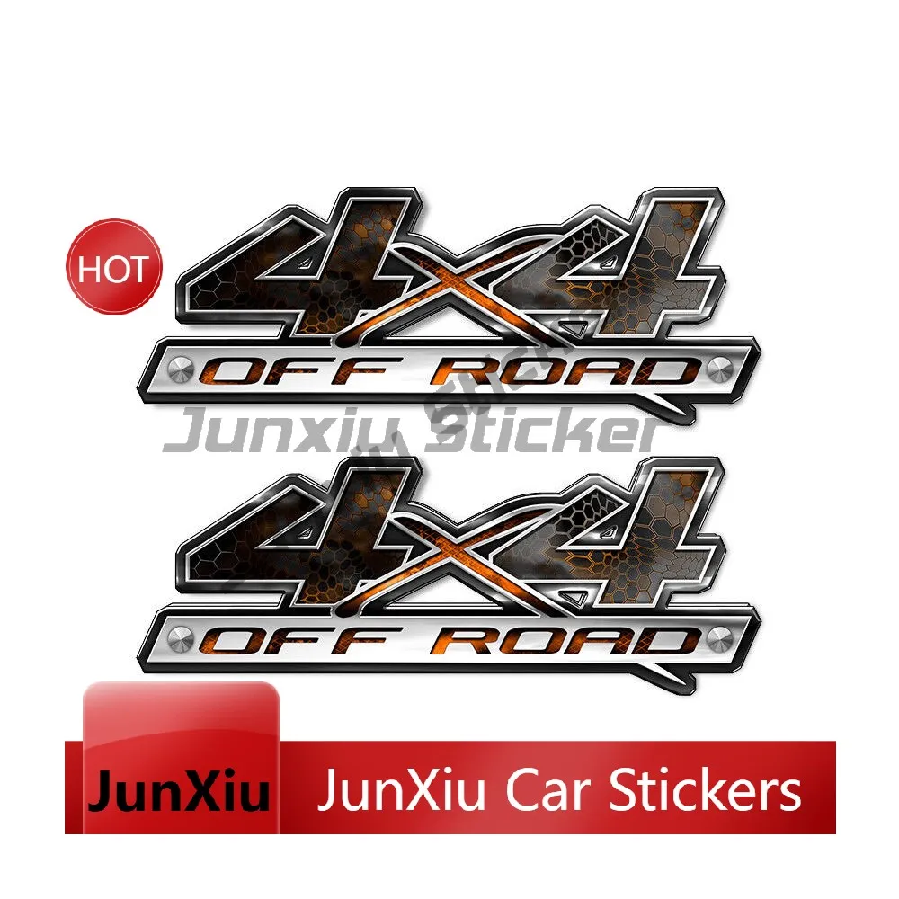 2 Stück Z71 4x4 Offroad-Truck-Aufkleber Tarnmuster Grafiken Hirsch-Totenkopf Schnee Offroad-Sticker Fx4 4x4 Straßen-Truck-Aufkleber F150 F250 F350 – Detail 8