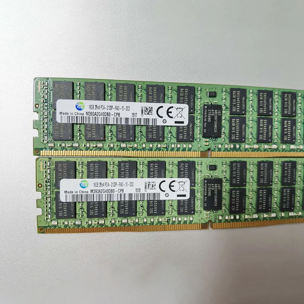 Memória Servidor RAM para Samsung, 16GB, 16GB, DDR4, 2133 2RX4, PC4-2133P, M393A2G40DB0-CPB, 1Pc