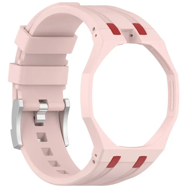 2-in-1-PC-Gehäuse + Silikonarmband für Swatch X AP Royal Pop Taschenuhr, umwandelbar in Armbanduhr, integriertes Modifikationszubehör