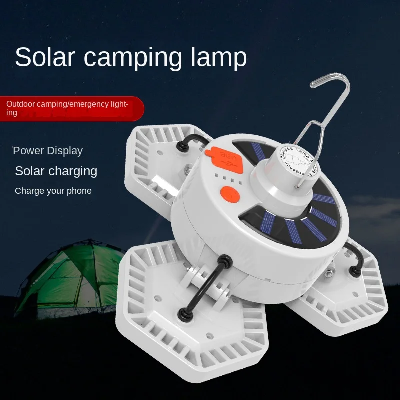 LED Solar Energy Camping Lights One Piece Dropshipping Rechargeable Household Mobile Lighting Night Market Stall Emergency Light