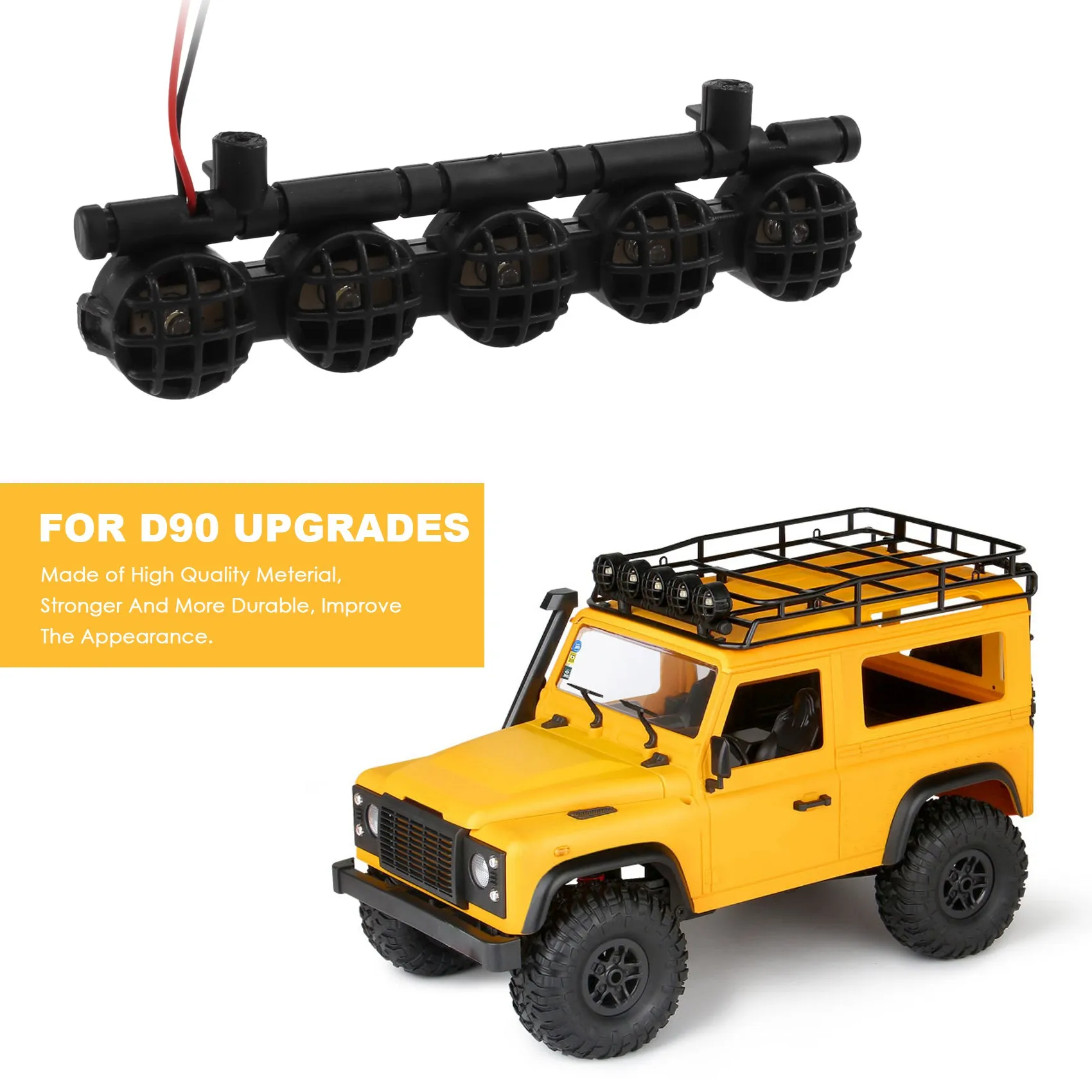 RC Car Roof Lamp LED Light Bar for MN D90 D99S MN98 MN99S MN-90 1/12 RC Car Upgrade Parts