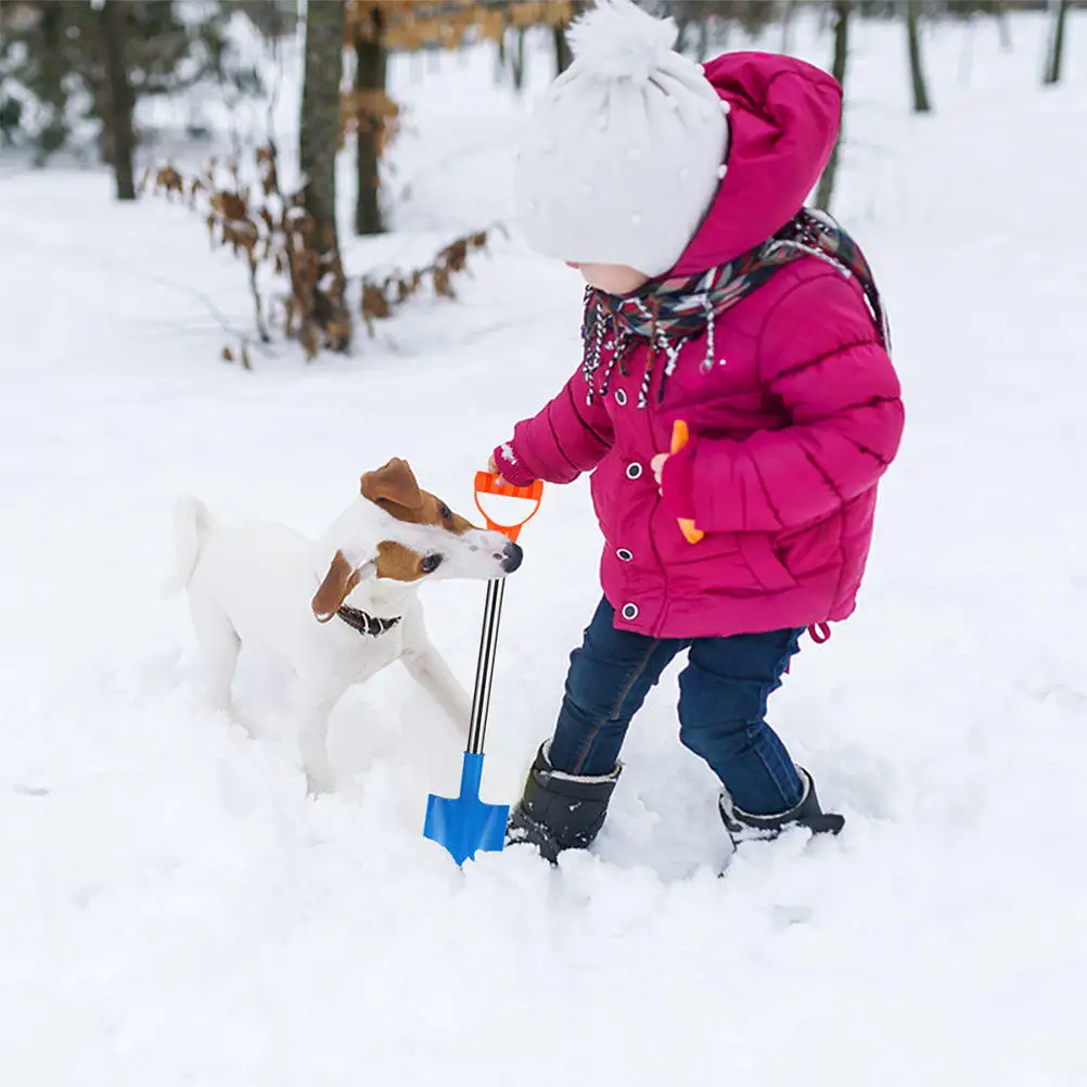 

3Pcs Kids Snow Shovel Set Premium Plastic Stainless Steel Winter Sand Trowel for Snow Play Beach Backyard School Activities