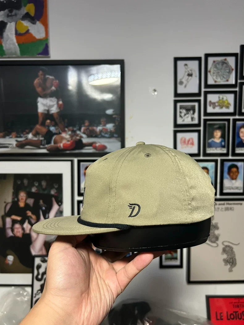 High-Quality 5 Panel Dad Baseball Cap Customized Design Embroidered Logo Laser-Cut Holes Oxford Dobby Fruit Golf Cap