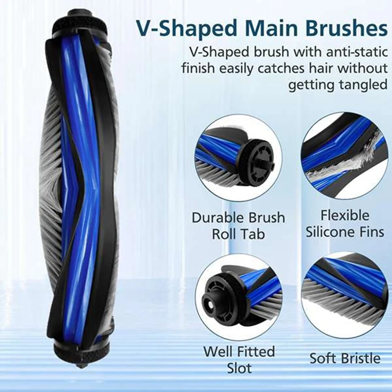 AB43 untuk-Ecovacs-Deebot-T50-PRO-Robot--Suku Cadang Penyedot Debu 	 -Sikat Utama-Hepa-Filter-Sisi-Sikat-Debu-Tas-Mop-Clot