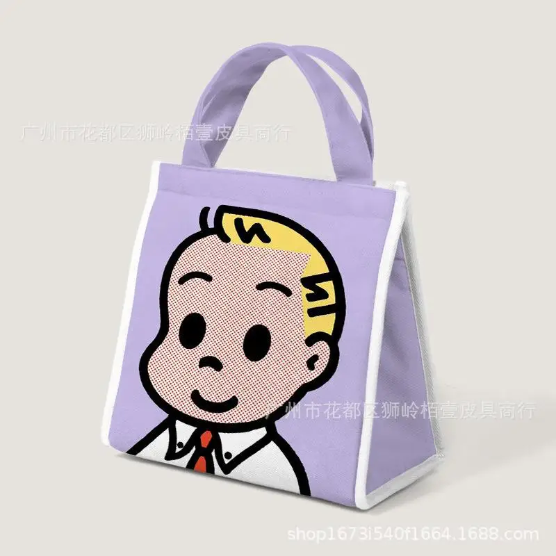 Kawaii Cute Harada Osamu Thermal Insulation Bag Picnic Bag Handbag Lunch Box Bag Storage Bag Portable Cartoon Anime Friend Gift