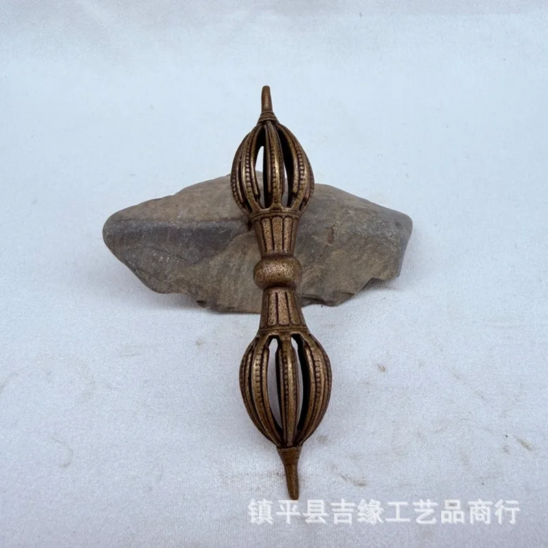 Tibetan-style brass nine-pronged , handmade in Nepal, vajra scepter, home decoration ornament