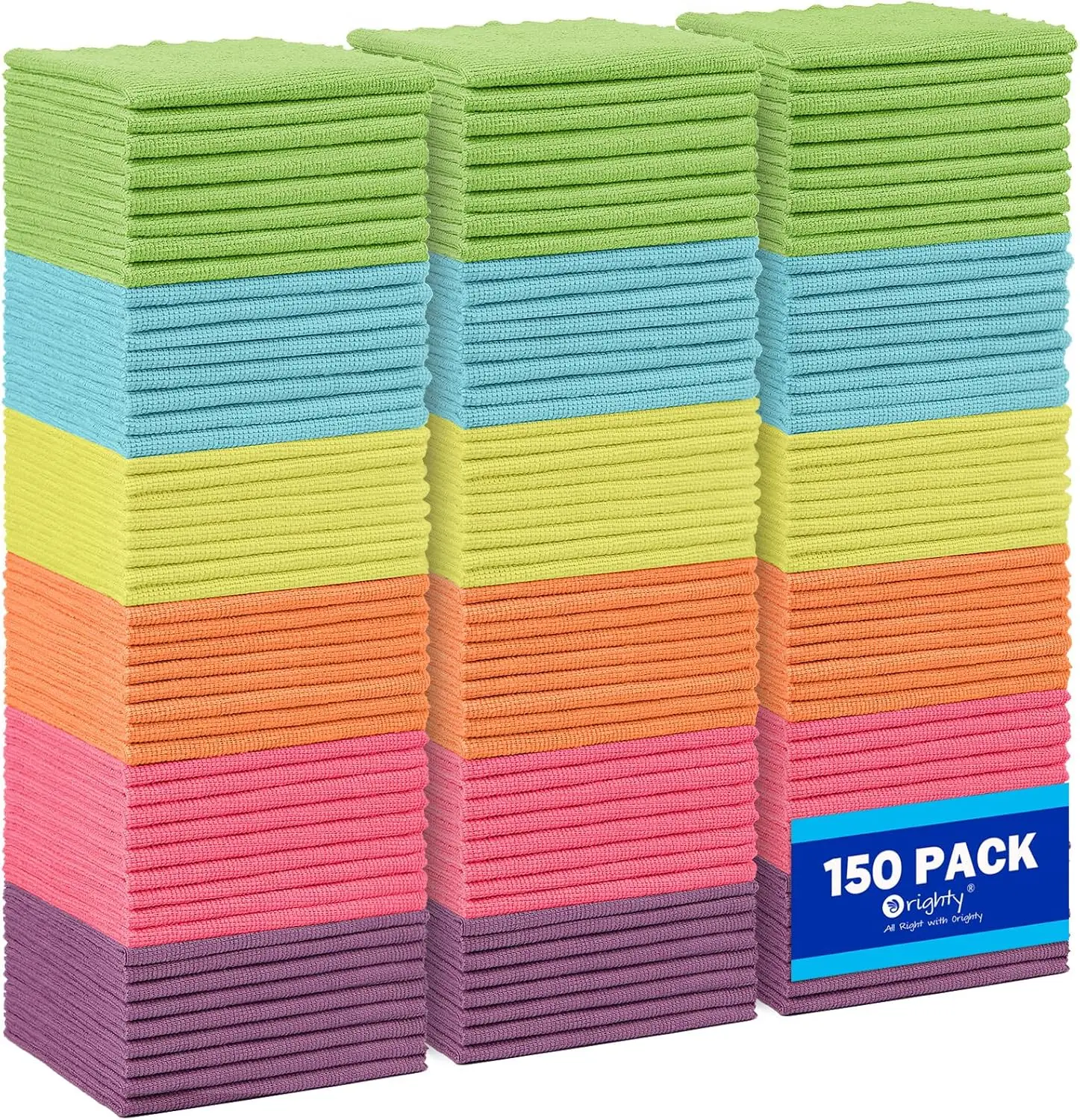 

Microfiber Cleaning Cloths, Pack of 150, Highly Absorbent Cleaning Supplies, Lint Free Cloths for