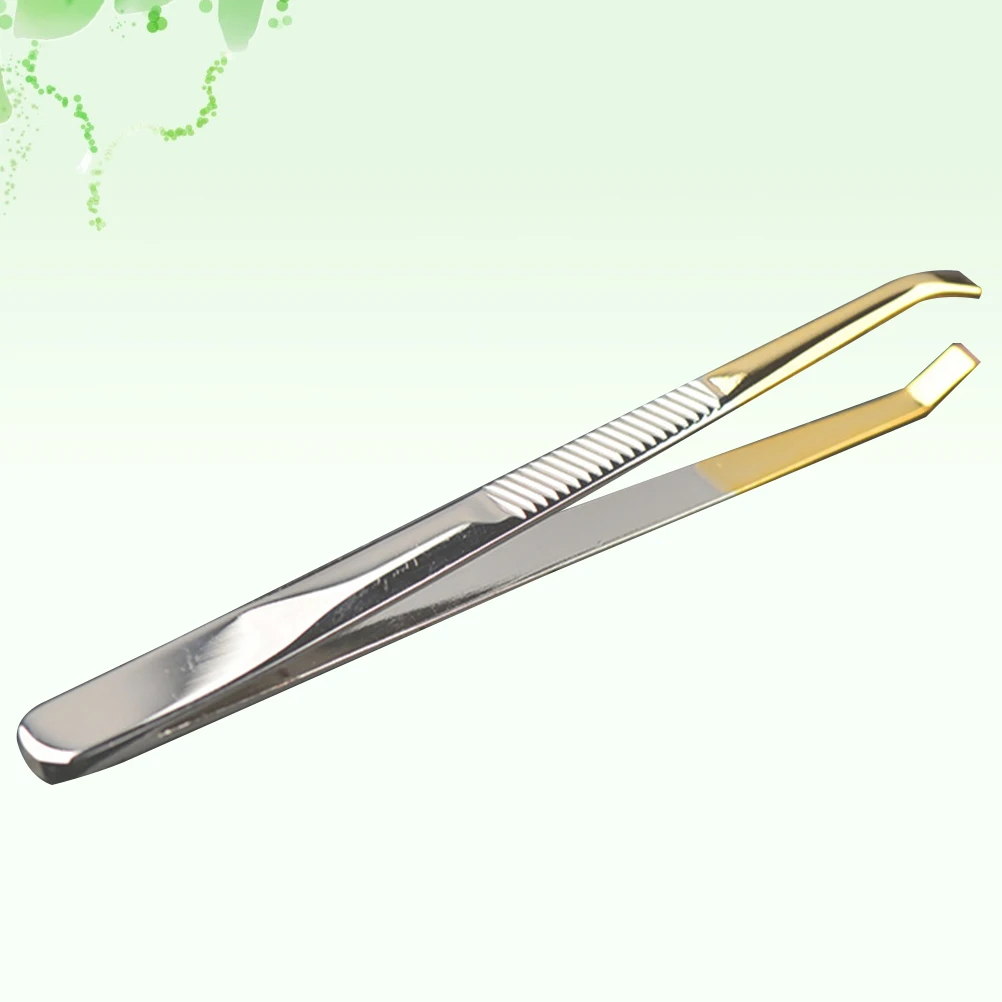 Pęseta do brwi ze stali nierdzewnej 8,6x0,8 cm, przenośna, antypoślizgowa, do przedłużania rzęs, precyzyjna, trwała.