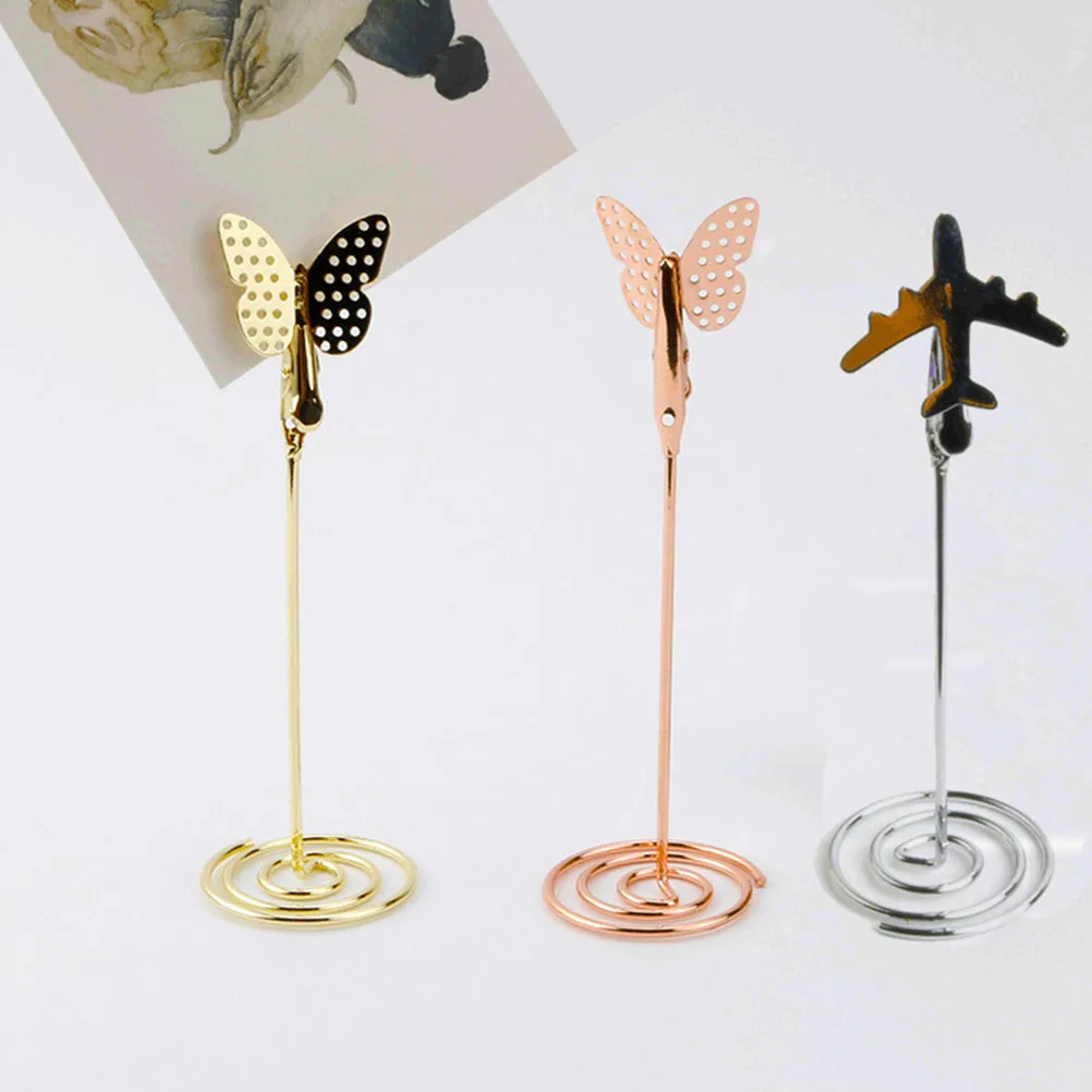 

10pcs Place Card Holder Picture Stand Small Table Ornament Note Clip Photo Memo Wedding Elegant Desk Accessories
