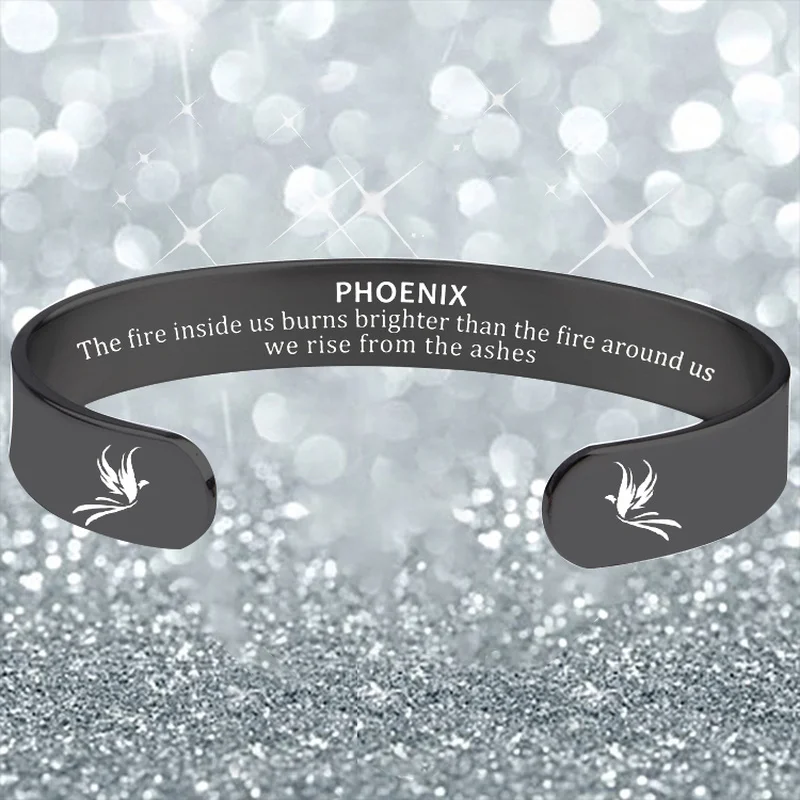 2022 Phoenix Bracelets Fro Woman Animal Bracelets Stainless Steel Bangles 8MM Woman Jewelry Gifts Charm Bracelet