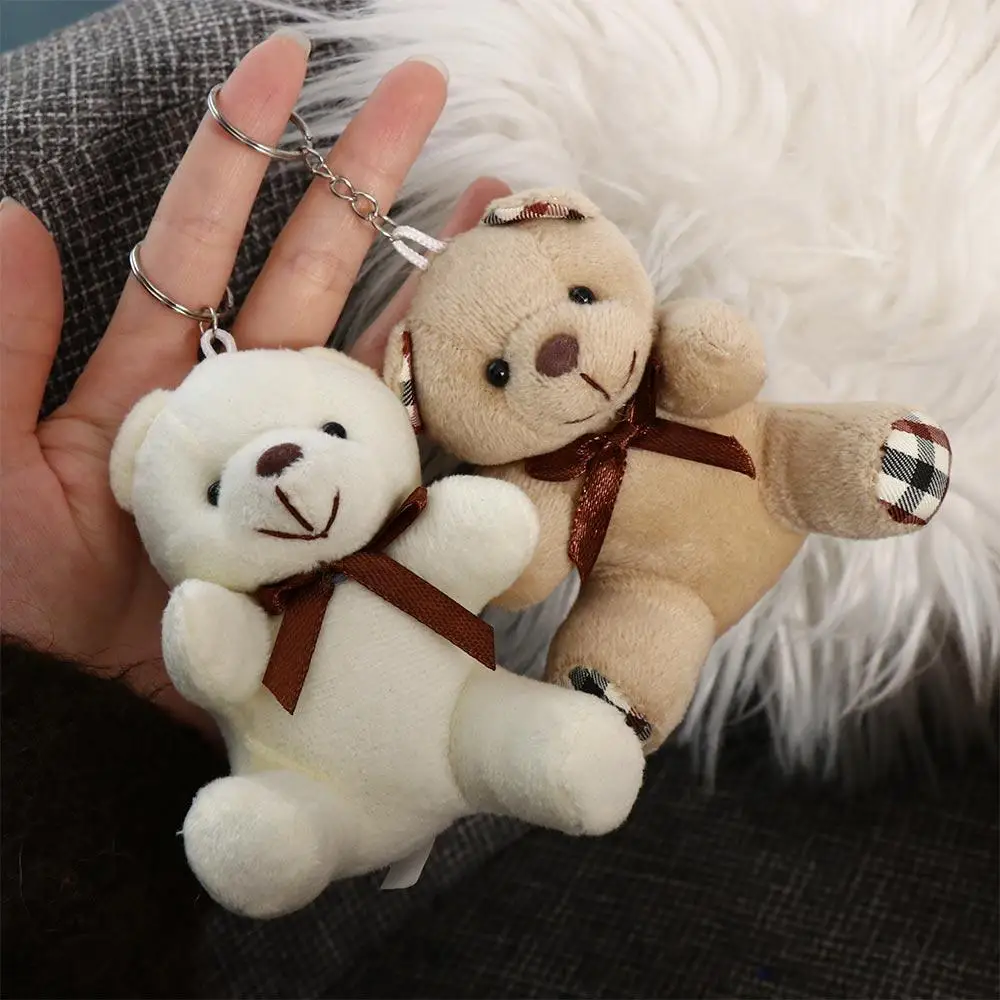 Holder Christmas Gift Kids Toys Bear Key Rings Plush Soft Toys 8CM Plush Keychain Bear Pendant Bear Plush Toys Fluffy Bear Toy