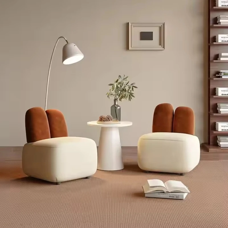 

Cream Wind Rest Area Hotel Living Room Single Sofa Chair Complements Casual Tea Shop Table