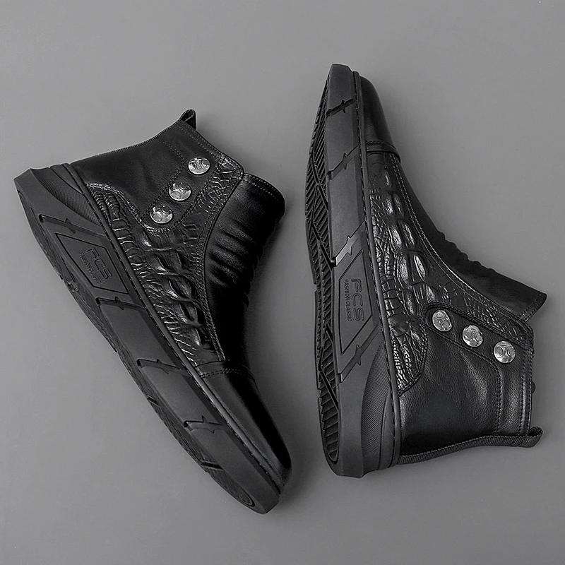 أحذية رجالية عالية الجودة: أحذية عمل غير قابلة للتدمير على الطراز البريطاني ونعل سميك من الجلد الطبيعي، أحذية صفراء كبيرة للرجال #2