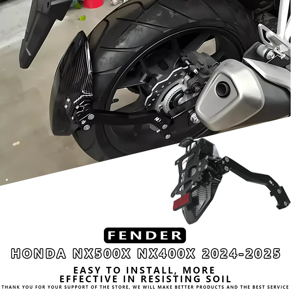 

Motorcycle Accessories Rear Mudguard Wheel Splash Guard Fender License Plate Holder For HONDA NX500X NX400X 2024-2025