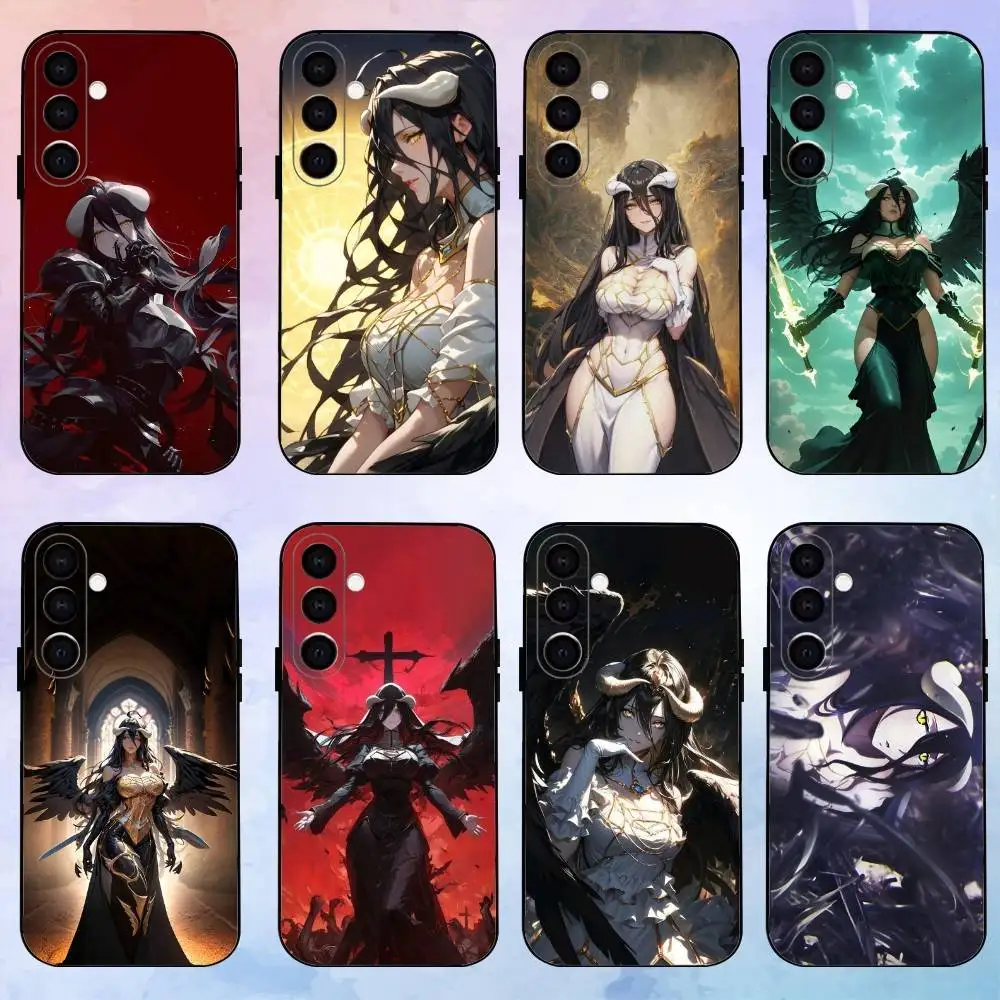 

A-animation A-Albedo O-Overlordes Phone Case For Samsung Galaxy A73,A72,A71,A70,A53,A52,A51,Others Soft Black Shell