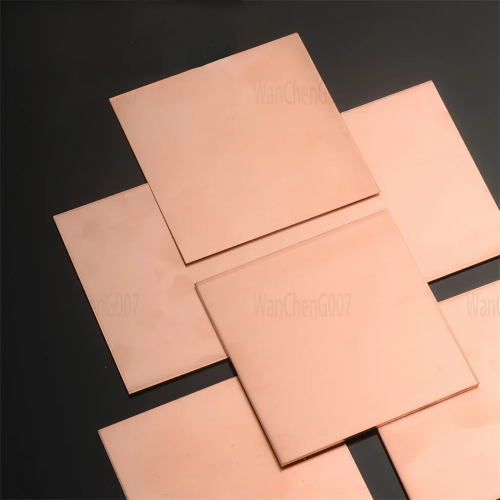 1Pcs99.9% Copper Sheet Plate Pure Red Copper Plate Cu Metal Zero-Cut DIY Handmade Materialfor Industry Mould or Metal Art Copper