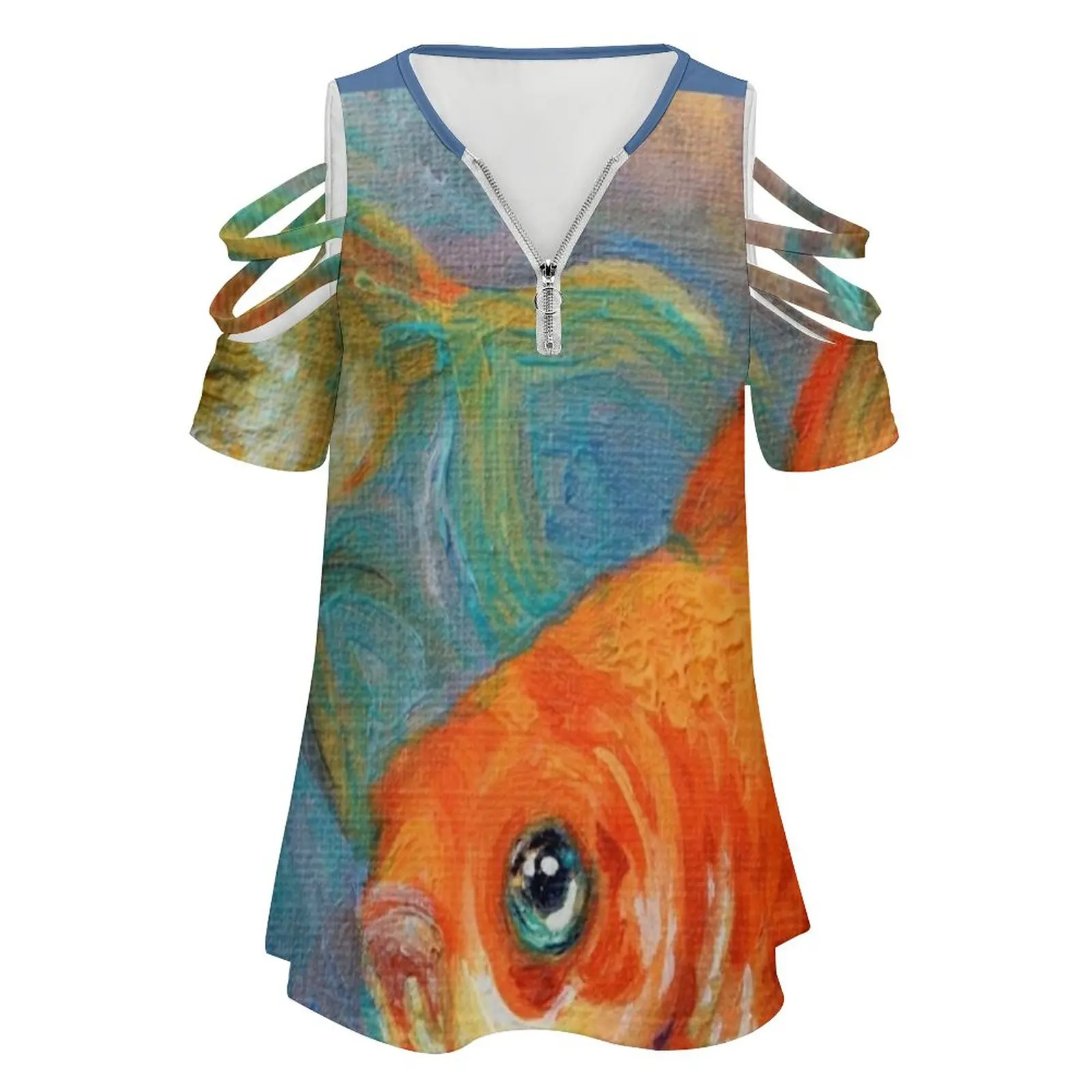 One In A Million Goldfish Women T-Shirt Crewneck Casual Short Sleeve Tops Summer Tees Goldfish Impressionism