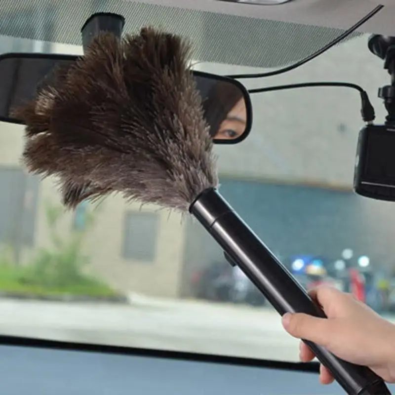 Ostrich Feather Duster Portable Retractable Feather Duster Efficient Telescopic Cleaning Duster For Home Car Office Hotel