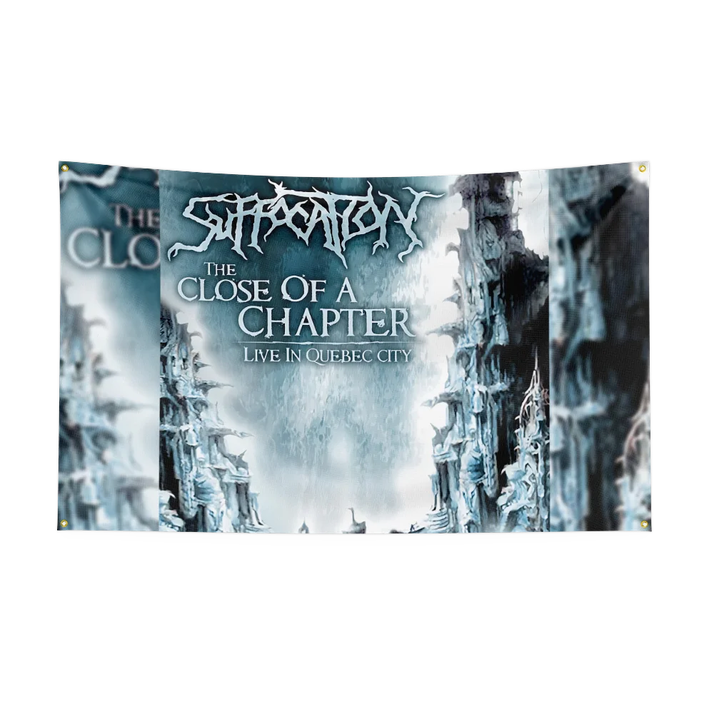 3x5 Ft Heavy Rock Band-S-suffocations Flag Polyester Digital Printing Banner for Bedroom Wall Art Out Door Tapestry Decoration