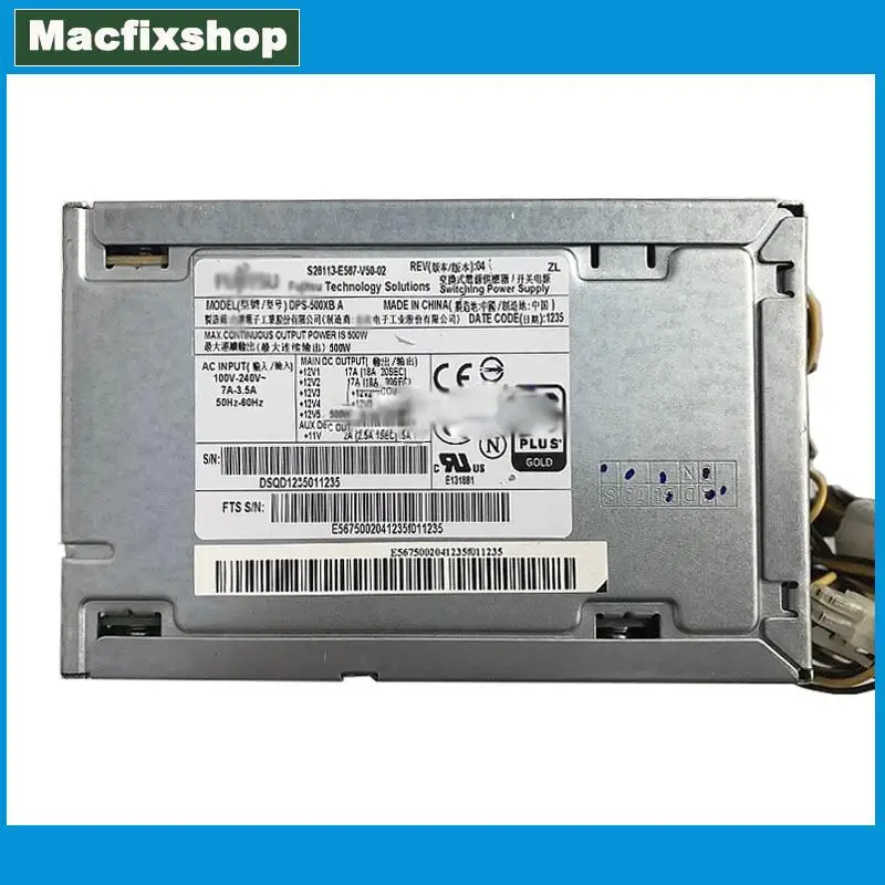 Imagem -04 - Fonte de Alimentação Original para Instalação Comercial Aperto W530 S26113-e567-v5002 Dps500xb a 500w