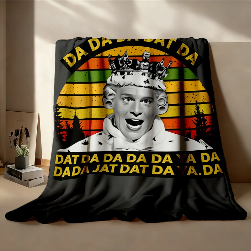 Jonathan Groff King George Flannel Blanket, Hamilton Musical Vintage Retro Theater, Funny Unisex Flannel Throw