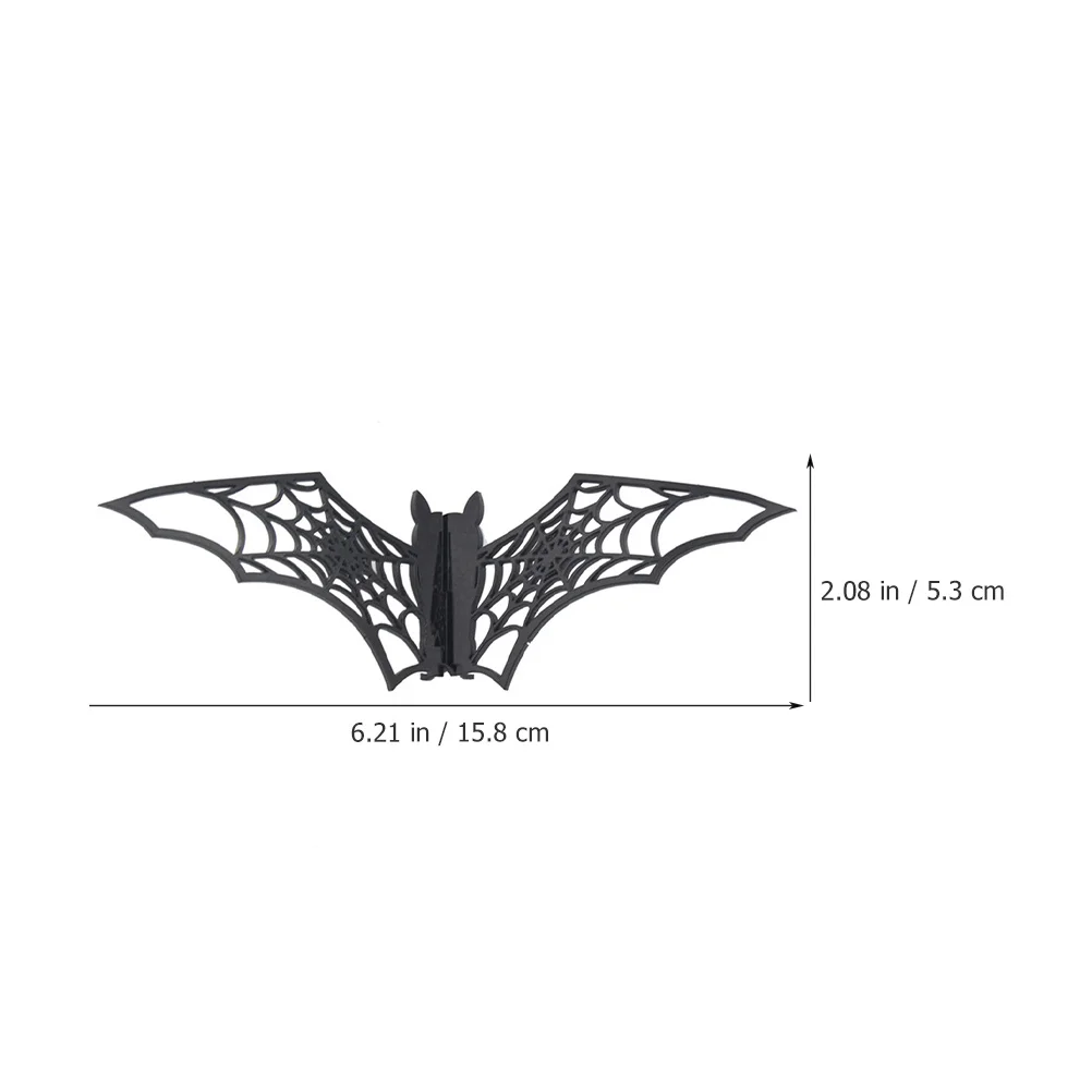 

4Pcs Halloween Acrylic Bat Signs 3D Bat Table Centerpiece Halloween Party Decorations Tabletop Ornament Acrylic Table Decor