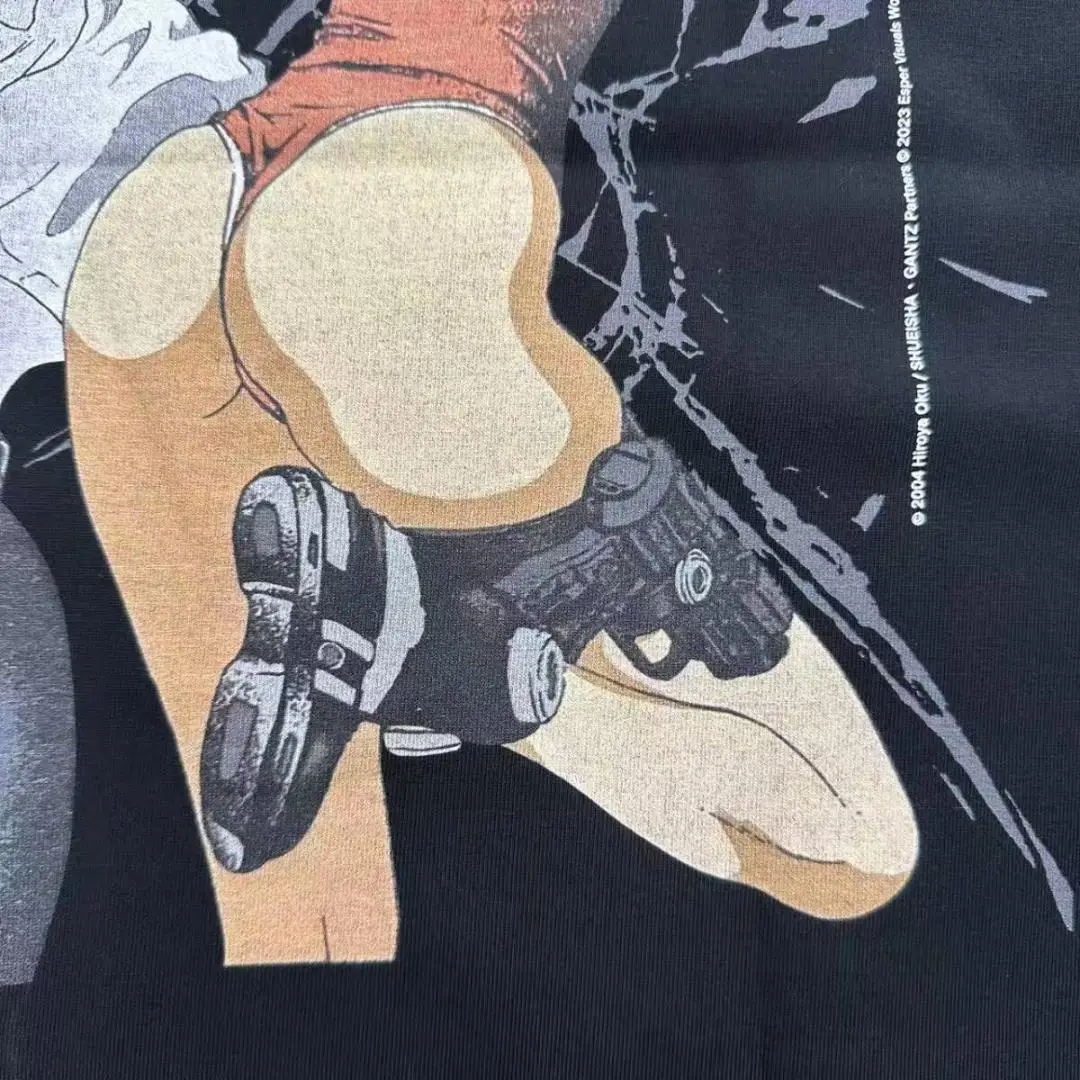 Gantz Kei Kishimoto Anime Manga Grafik-T-Shirt aus Baumwolle für Herren und Damen, Streetwear-T-Shirt – Detail 2