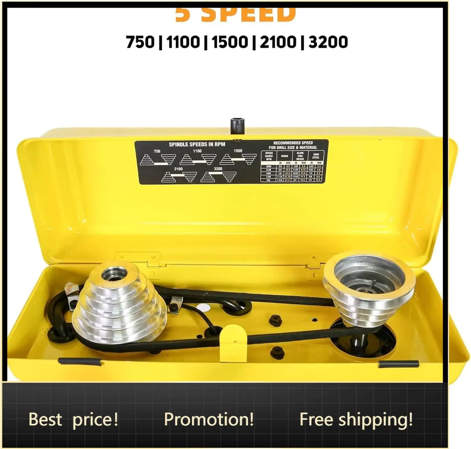 

8 Inch Drill Press, 2.3 Amp 5-Speed Bench Drill Press with Laser Guide and Cast Iron Worktable, Bench Top Drilling Machine