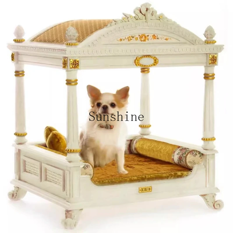

French court style luxury noble kennel pet room small dog high-end customization
