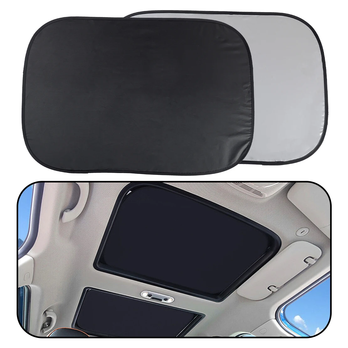 2Pcs Car Nylon Sunroof Sunshade Fordable UV Heat Isolate Cover Fit for Mini Cooper Clubman Countryman S Models F55 F56