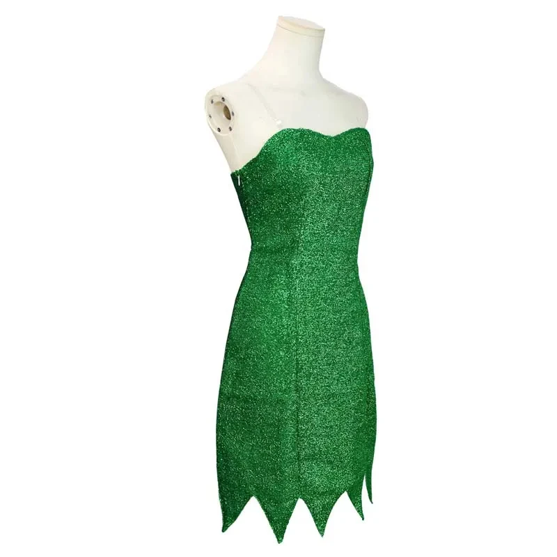 Disfraz de Hada del Bosque Verde para Halloween, Vestido de Tinker Bell, Talla M[[62