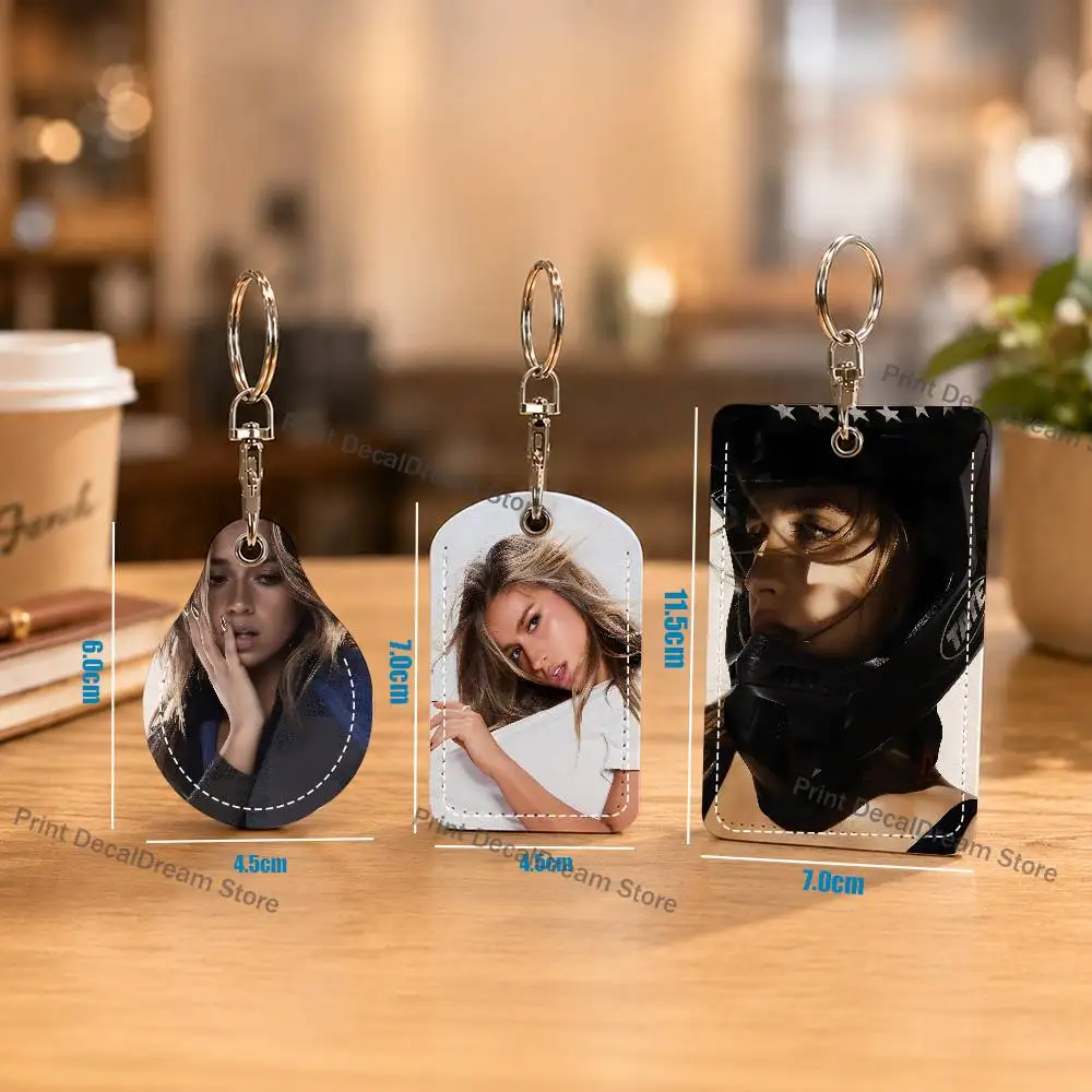 Singer T-Tate McRae Holder Keychain For Bank Business Work Card Holder Student Card Protective Case Bus Card