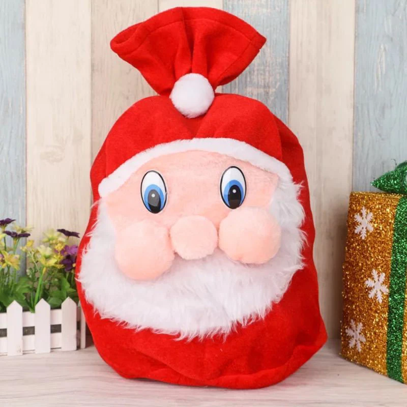 Santa Claus Gift Bag DIY Handmad Large Gift Bag Candy Bag Storage Bag Christmas Gift Bag Large Capacity Backpack Shopping Bag