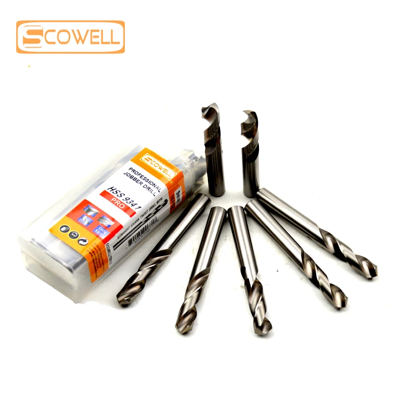 

10pcs 9mm Twist Stub Drill Bits For Metal HSS 9341 DIN1897 Stainless Steel Short Jobber Drilling Bit DIY Tools Accessories