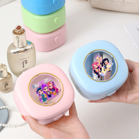 Move K-Pop Demon Hunters Double Layer Plastic Jewelry Box Fashion Cartoon Handheld Storage Case Children DIY Crt Organizer Gifts
