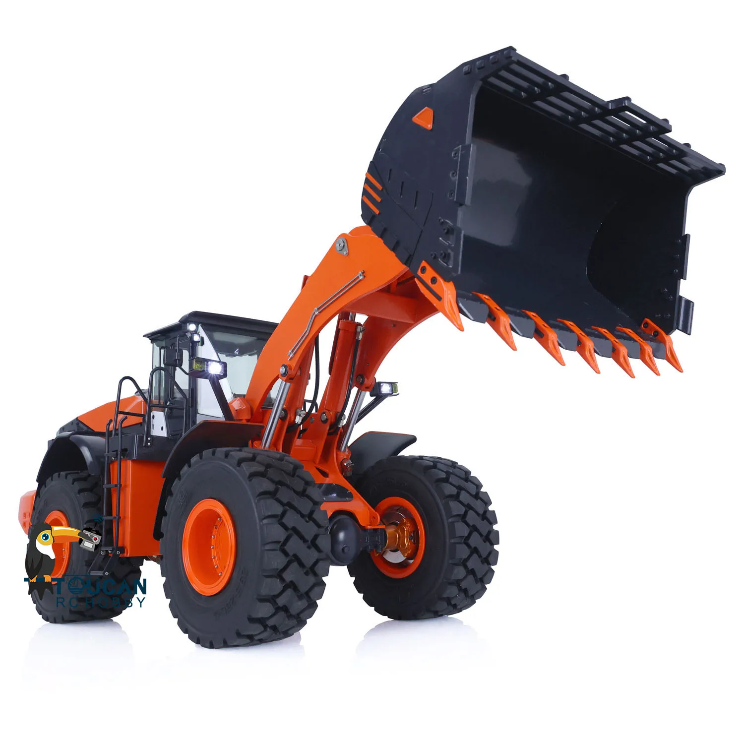 JDM 1/14 Metal Hydraulic RC Loader ZW370 198 RTR Remoted Construction Car Assembled Toucan Mover Light Updated Sound Toy TH22619