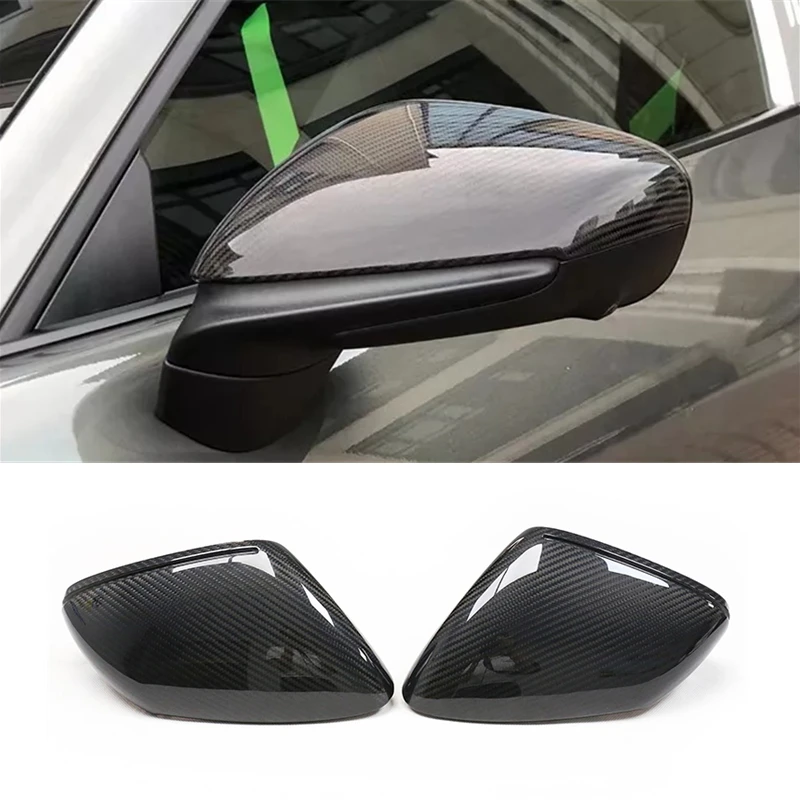 For Por 911 992 Carbon Fiber Mirror Covers 911 Dry Carbon Side Covers Replacement Rear View Mirrors Cover 992 Mirrors