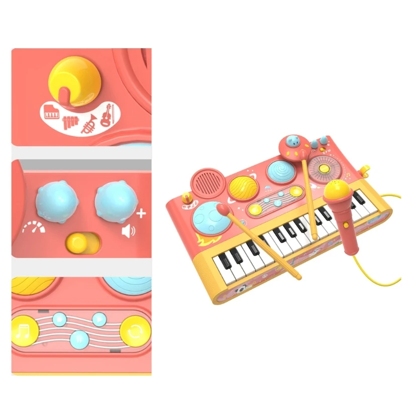 Novidade brinquedo musical para bebê tocar sentir brinquedo piano infantil acender animal