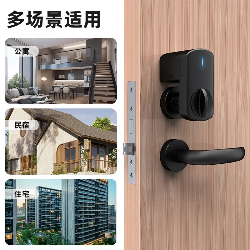 Picture 5: Mechanical door lock transforms into an electronic lock to open the door empty-handed Bluetooth smart lock